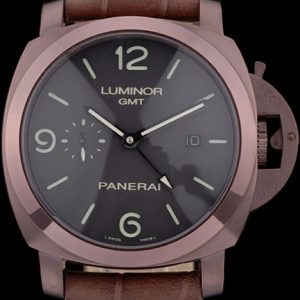 Panerai Luminor Brown Leather Strap Black Dial 80160