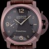 Panerai Luminor Brown Leather Strap Black Dial 80161