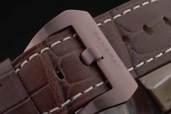 Panerai Luminor Brown Leather Strap Black Dial 80161 - Image 7