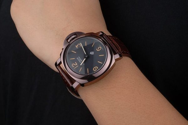 Panerai Luminor Brown Leather Strap Black Dial 80164 - Image 2