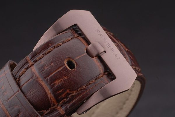 Panerai Luminor Brown Leather Strap Black Dial 80164 - Image 6