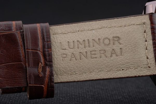Panerai Luminor Brown Leather Strap Black Dial 80164 - Image 7