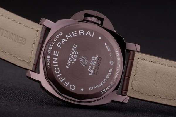 Panerai Luminor Brown Leather Strap Black Dial 80164 - Image 9