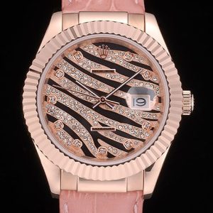 Swiss Rolex Datejust Special Edition 2012 Pale Pink Leather Strap 80253
