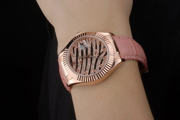 Swiss Rolex Datejust Special Edition 2012 Pale Pink Leather Strap 80253 - Image 2