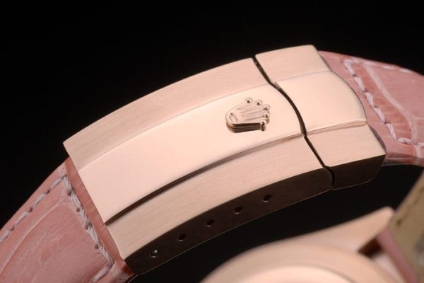 Swiss Rolex Datejust Special Edition 2012 Pale Pink Leather Strap 80253 - Image 6