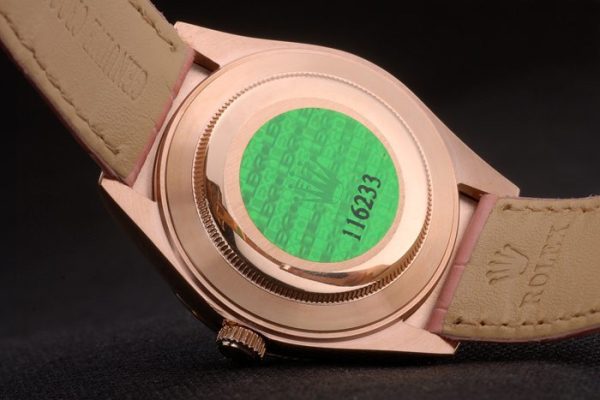 Swiss Rolex Datejust Special Edition 2012 Pale Pink Leather Strap 80253 - Image 8
