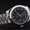 Swiss Rolex Day-Date Stainless Steel Bracelet Black Dial 80294 - Image 3