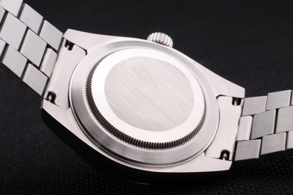 Swiss Rolex Day-Date Stainless Steel Bracelet Black Dial 80294 - Image 8