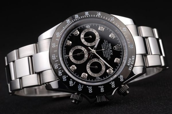 Rolex Daytona Stainless Steel Black Enameled Black Dial - Image 4