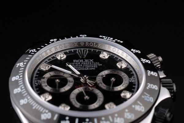 Rolex Daytona Stainless Steel Black Enameled Black Dial - Image 6