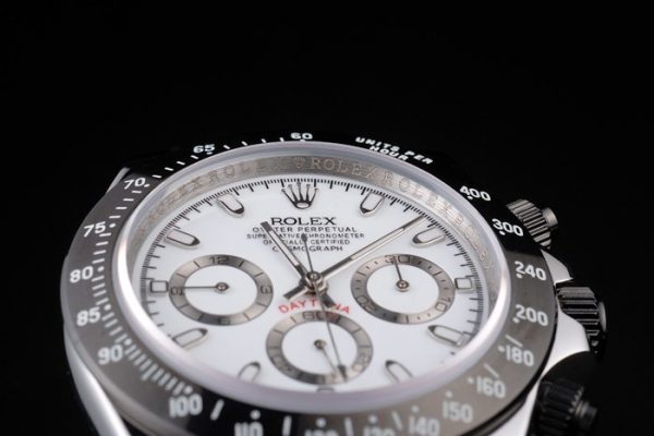 Rolex Daytona Stainless Steel Black Enameled White Dial - Image 4
