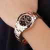 Rolex Daytona Rose Gold Plated Stainless Steel Black Dial - Image 2