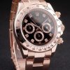 Rolex Daytona Rose Gold Plated Stainless Steel Black Dial - Image 3