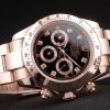 Rolex Daytona Rose Gold Plated Stainless Steel Black Dial - Image 4