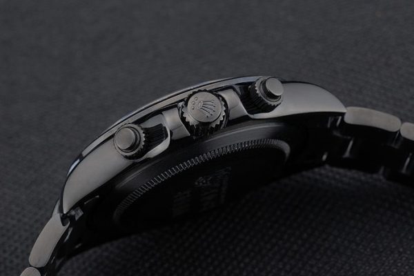 Rolex Daytona Black Ion Plated Tachymeter Black Stainless Steel Strap Black Dial 80247 - Image 9