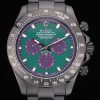 Rolex Daytona Black Ion Plated Tachymeter Black Stainless Steel Strap Green Dial 80246