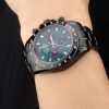 Rolex Daytona Black Ion Plated Tachymeter Black Stainless Steel Strap Green Dial 80246 - Image 2