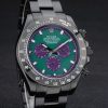 Rolex Daytona Black Ion Plated Tachymeter Black Stainless Steel Strap Green Dial 80246 - Image 3