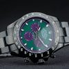 Rolex Daytona Black Ion Plated Tachymeter Black Stainless Steel Strap Green Dial 80246 - Image 4