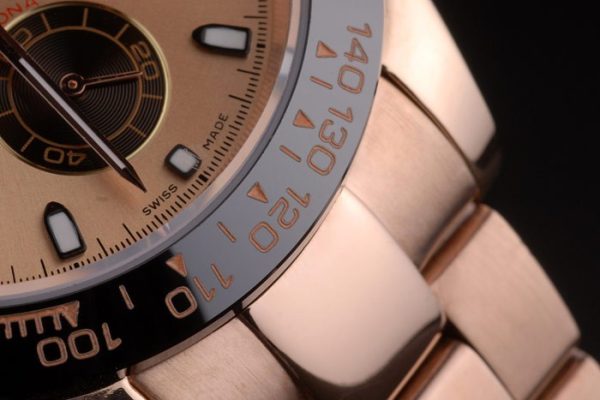 Rolex Daytona Ion Plated Tachymeter Rose Gold Strap Rose Gold Dial 80244 - Image 10