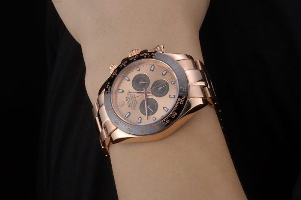 Rolex Daytona Ion Plated Tachymeter Rose Gold Strap Rose Gold Dial 80244 - Image 2