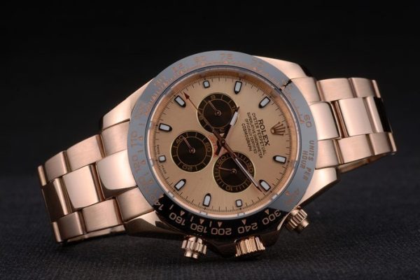 Rolex Daytona Ion Plated Tachymeter Rose Gold Strap Rose Gold Dial 80244 - Image 4