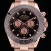 Rolex Daytona Black Ion Plated Tachymeter Rose Gold Strap Black Dial 80245