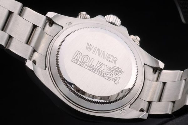 Rolex Daytona Cosmograph Rainbow Crystals Bezel Stainless Steep Strap Black Dial 80250 - Image 8