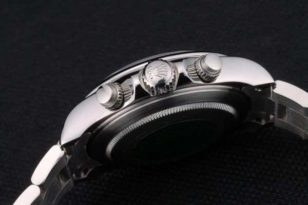 Swiss Rolex Daytona Stainless Steel Bracelet Black Dial 80296 - Image 10