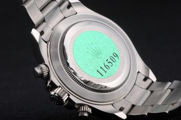 Swiss Rolex Daytona Stainless Steel Bracelet Black Dial 80296 - Image 9