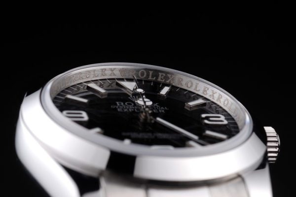 Rolex Explorer Polished Stainless Steel Black Dial - Image 4