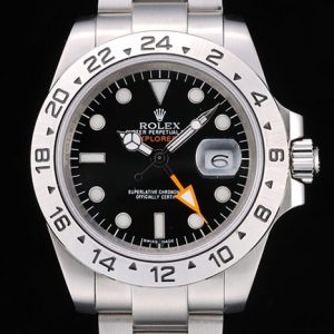 Rolex Explorer Stainless Steel Bezel Black Dial Tachymeter