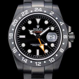 Rolex Explorer Black Ceramic Bezel Black Dial Tachymeter