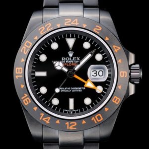 Rolex Explorer Black Ceramic Bezel Black Dial Tachymeter