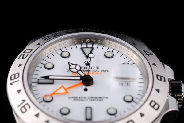 Swiss Rolex Explorer Stainless Steel White Dial Tachymeter Bezel - Image 2