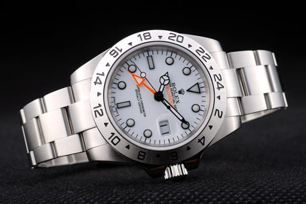 Swiss Rolex Explorer Stainless Steel White Dial Tachymeter Bezel - Image 4