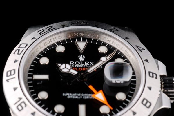 Swiss Rolex Explorer Stainless Steel Bezel Black Dial Tachymeter - Image 2
