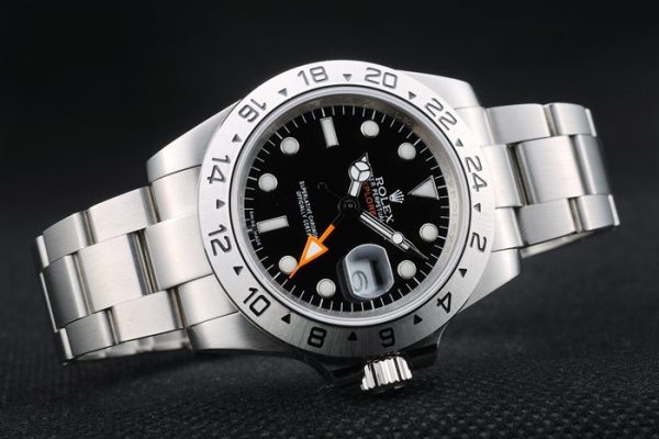 Swiss Rolex Explorer Stainless Steel Bezel Black Dial Tachymeter - Image 4