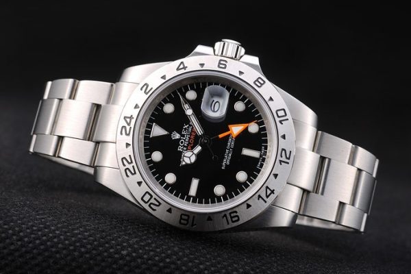 Swiss Rolex Explorer Stainless Steel Bezel Black Dial Tachymeter - Image 5