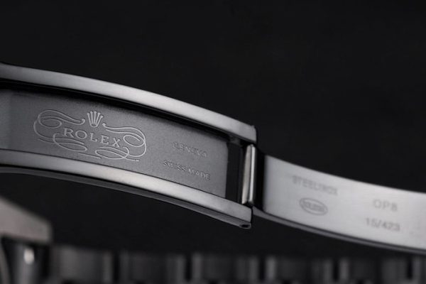 Swiss Rolex GMT Master II Pro-Hunter Black Steel Strap Black Dial - Image 5
