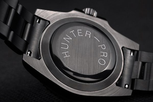 Swiss Rolex GMT Master II Pro-Hunter Black Steel Strap Black Dial - Image 6