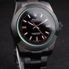 Rolex Milgauss Tinted Green Saphire Pro-Hunter Black Dial