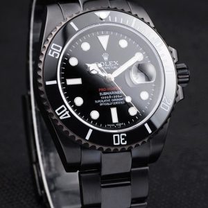 Swiss Rolex Submariner Pro-Hunter Black Steel Strap Black Dial