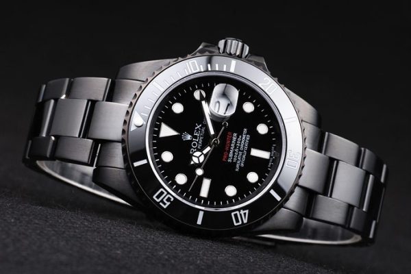 Swiss Rolex Submariner Pro-Hunter Black Steel Strap Black Dial - Image 3
