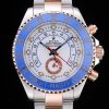 Rolex Yachtmaster Blue Ceramic Bezel White Dial Tachymeter