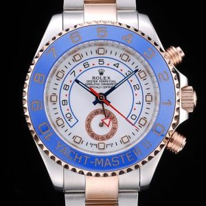 Rolex Yachtmaster Blue Ceramic Bezel White Dial Tachymeter