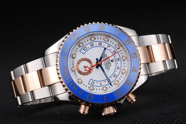 Rolex Yachtmaster Blue Ceramic Bezel White Dial Tachymeter - Image 2