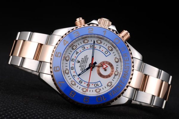 Rolex Yachtmaster Blue Ceramic Bezel White Dial Tachymeter - Image 3