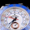 Rolex Yachtmaster Blue Ceramic Bezel White Dial Tachymeter - Image 8
